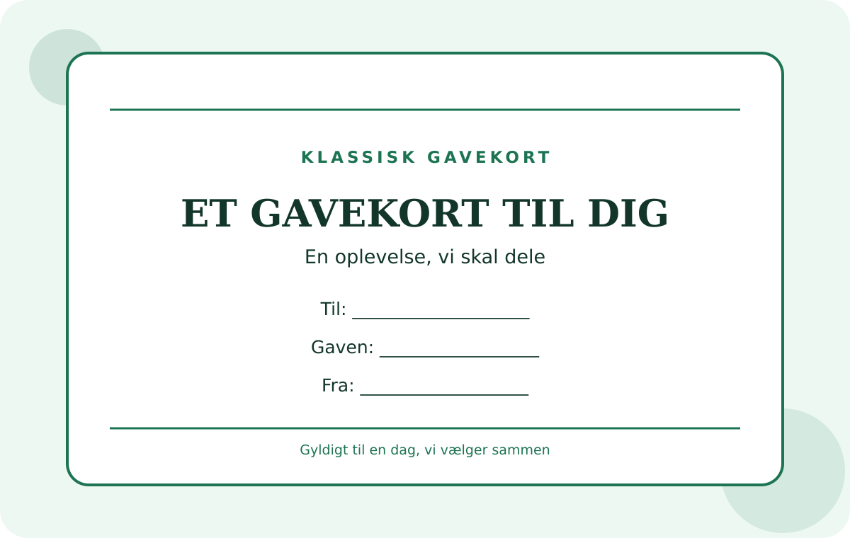 Forhåndsvisning af gratis gavekort-skabelon – Klassisk